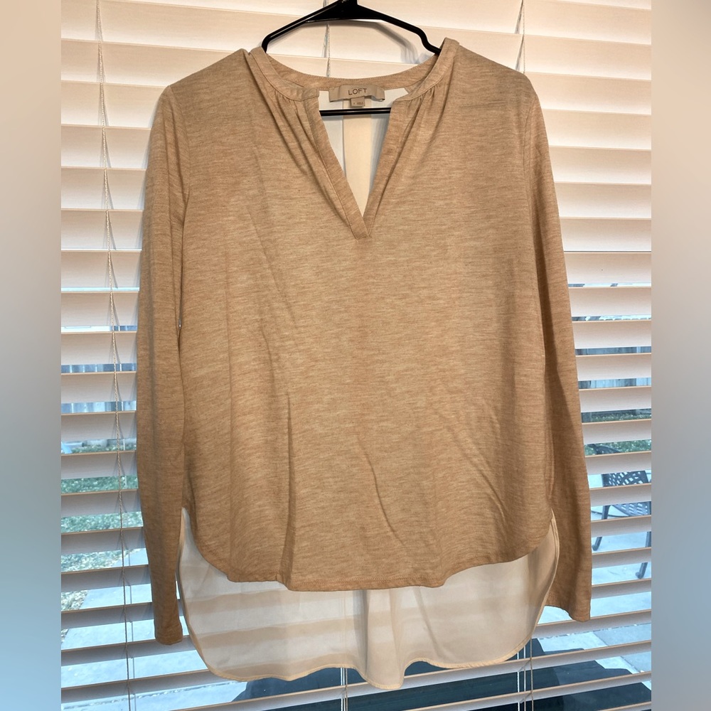 Ann Taylor Loft Women’s Tunic, cream, size small